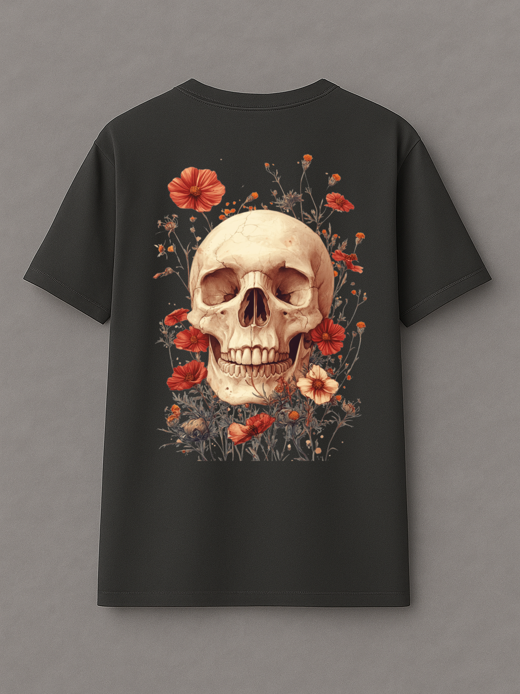 Floral Skull - Oversize T-Shirt