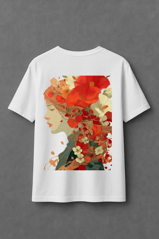 Floral Face - Oversize T-Shirt