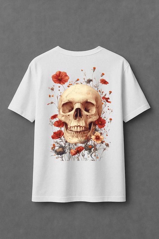 Floral Skull - Oversize T-Shirt