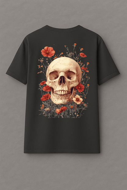 Floral Skull - Oversize T-Shirt